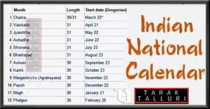 The national calendar of india based on the Saka Era India adopted the national calendar