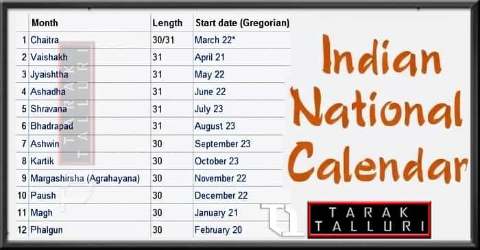 The national calendar of india based on the Saka Era India adopted the national calendar