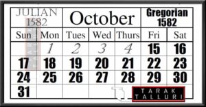 The Gregorian calendar was introduced
