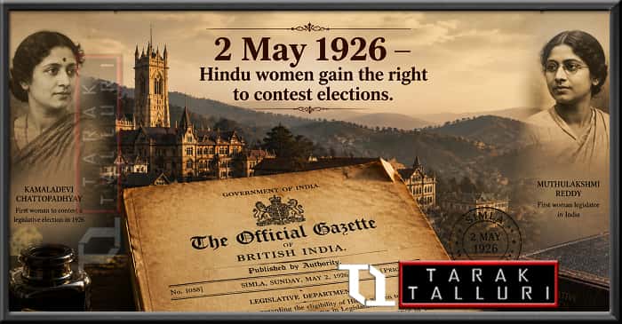 Hindu women in India gained the right to contest elections.